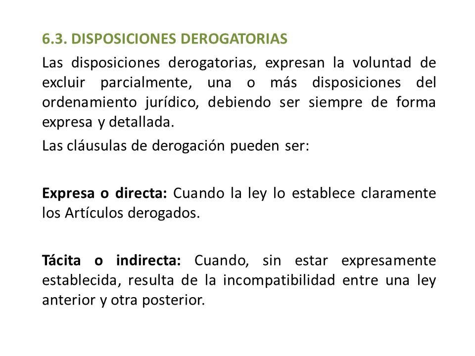 Significado de disposiciones transitorias